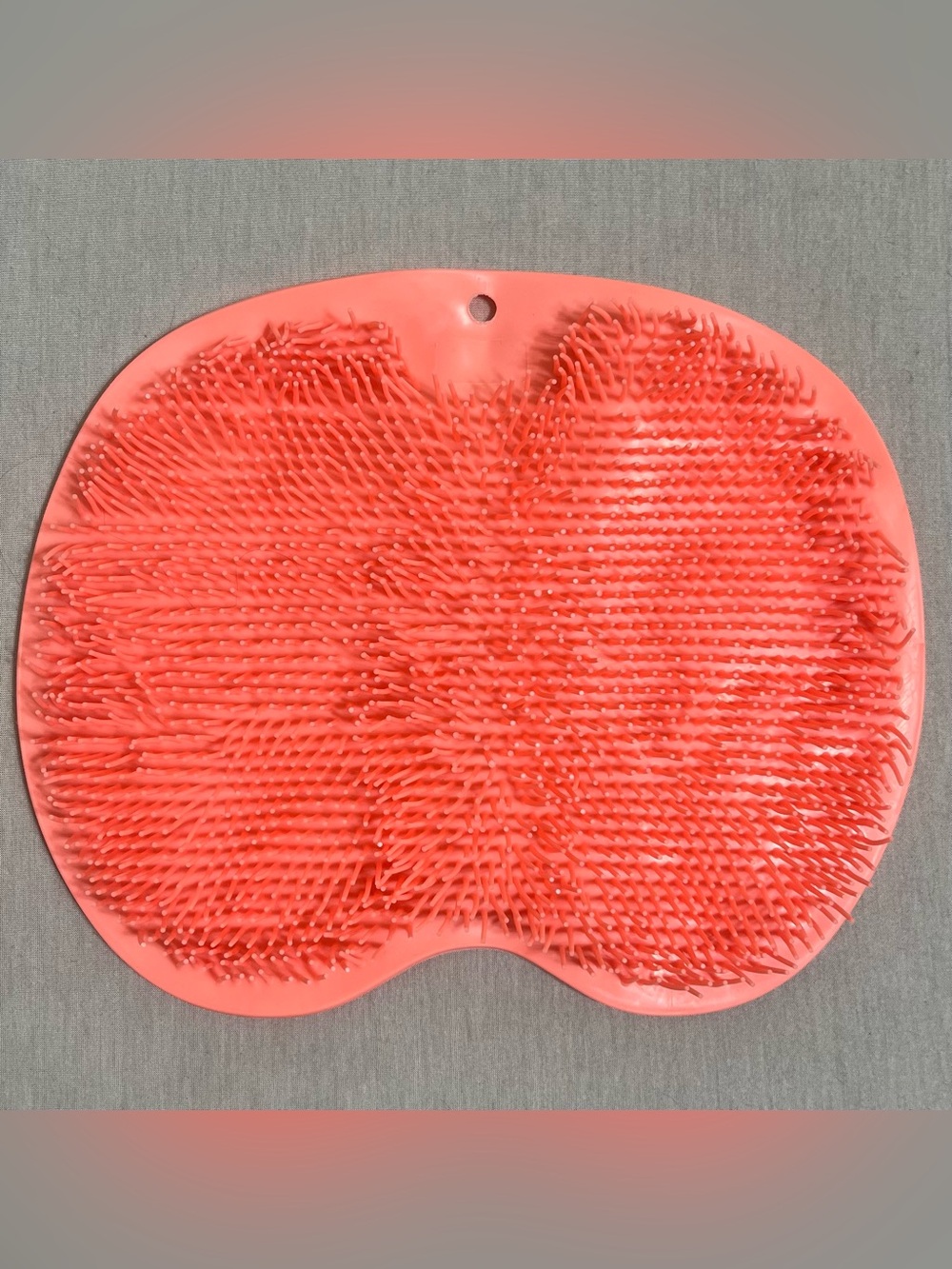Silicone Shower Foot and Back Scrubber Mat - Coral Pink